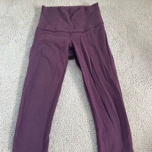 Re-posh burgundy cotton lululemon leggings